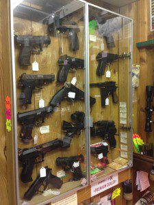 Fully stocked pistol wall 